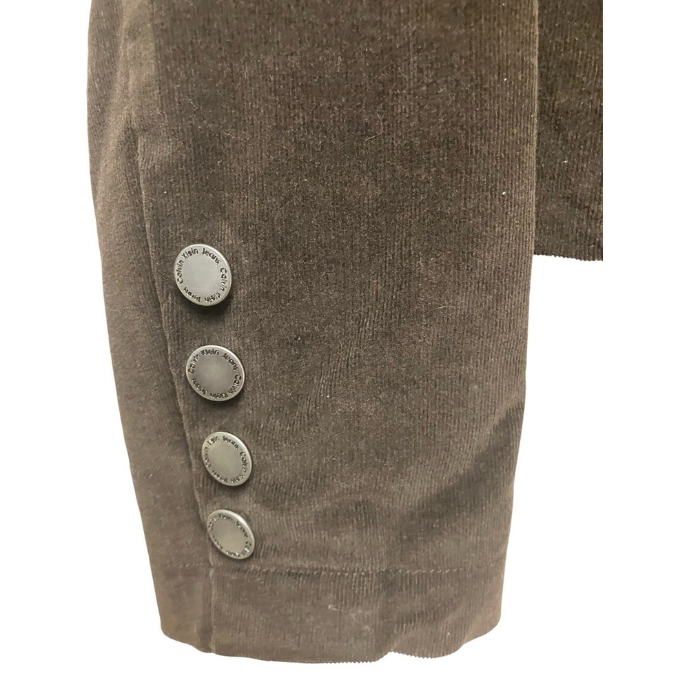 CALVIN KLEIN JEANS Blazer Brown Cotton Corduroy Western Equestrian Preppy Large - Picture 6 of 10